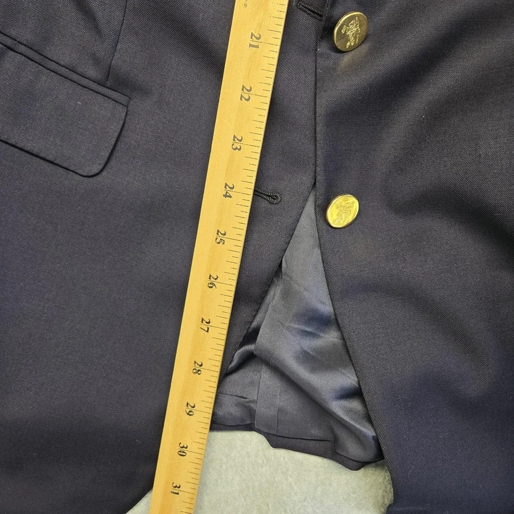 Vintage Burberrys IT 48 Blue Wool Blazer 2 Button Made in Italy Mens Sport‎ Coat